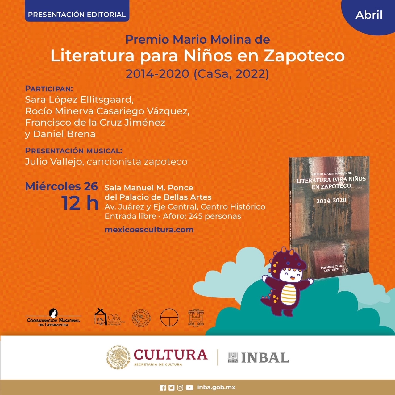 Presentarán libro con los trabajos ganadores del Premio Mario Molina de literatura infantil en zapoteco