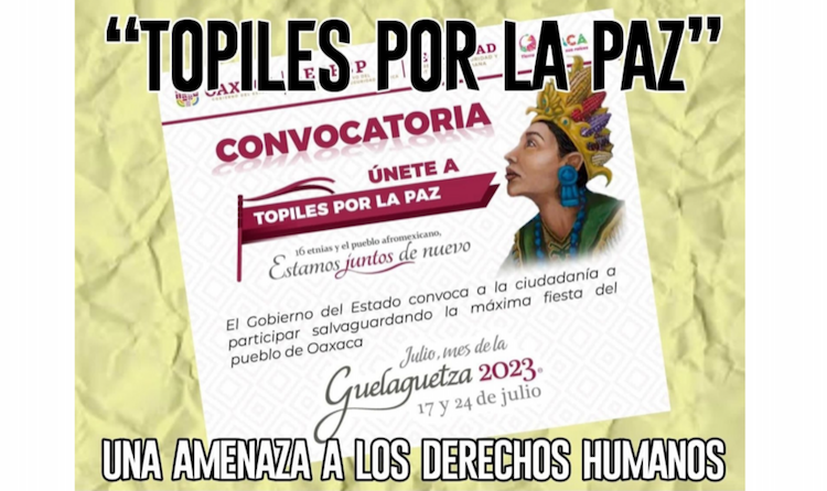 Topiles por la paz es una estrategia perversa del gobierno de Salomón Jara para crear grupos de choque y reprimir protestas