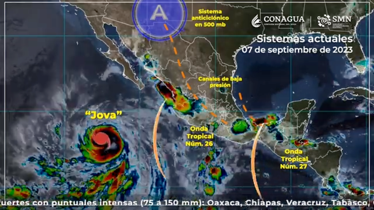 Huracán Jova no representa peligro para Oaxaca: Protección Civil