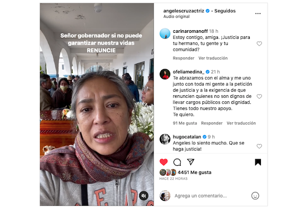 Por asesinato de su hermano, cineasta mixteca pide renuncia de Salomón Jara