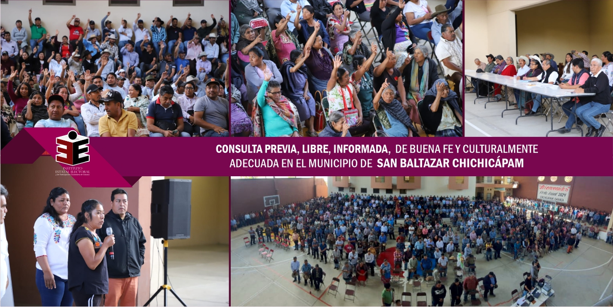 Realiza IEEPCO proceso de consulta de San Baltazar Chichicápam