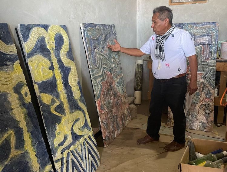 Víctor Cha’ca, un hacedor del arte, expone “Teriomorfo y Nahuales”