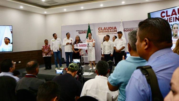 Minimiza Sheinbaum rispidez y confrontación de candidatos de Morena, PT y PVEM en Oaxaca