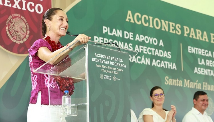 Un millón de viviendas y continuar con programas de escrituración, ofrece Sheinbaum desde Oaxaca