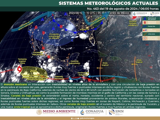 Continuará las lluvias en Oaxaca durante este lunes