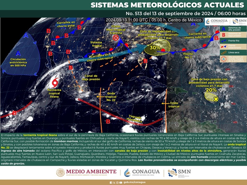 Protección Civil informa que continuarán las lluvias para este viernes en Oaxaca