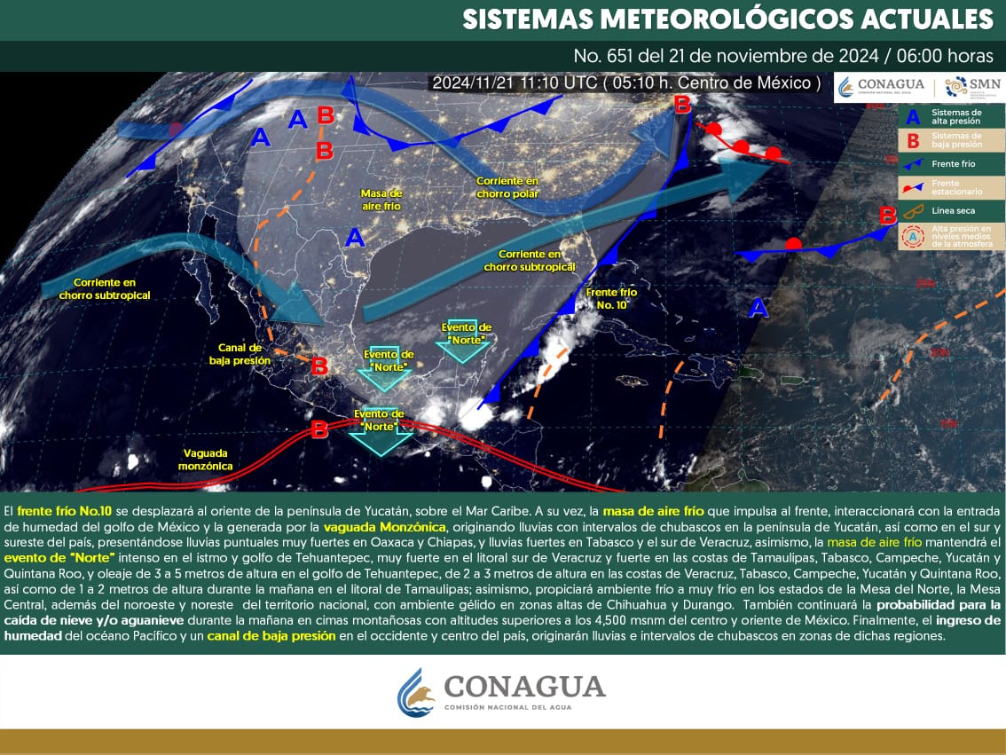 Continuarán algunas lluvias y bajas temperaturas este jueves en Oaxaca