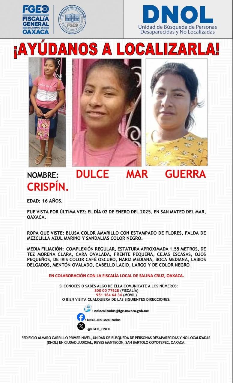 Desaparecen tres adolescentes indígenas, dos en Oaxaca y una en Guerrero