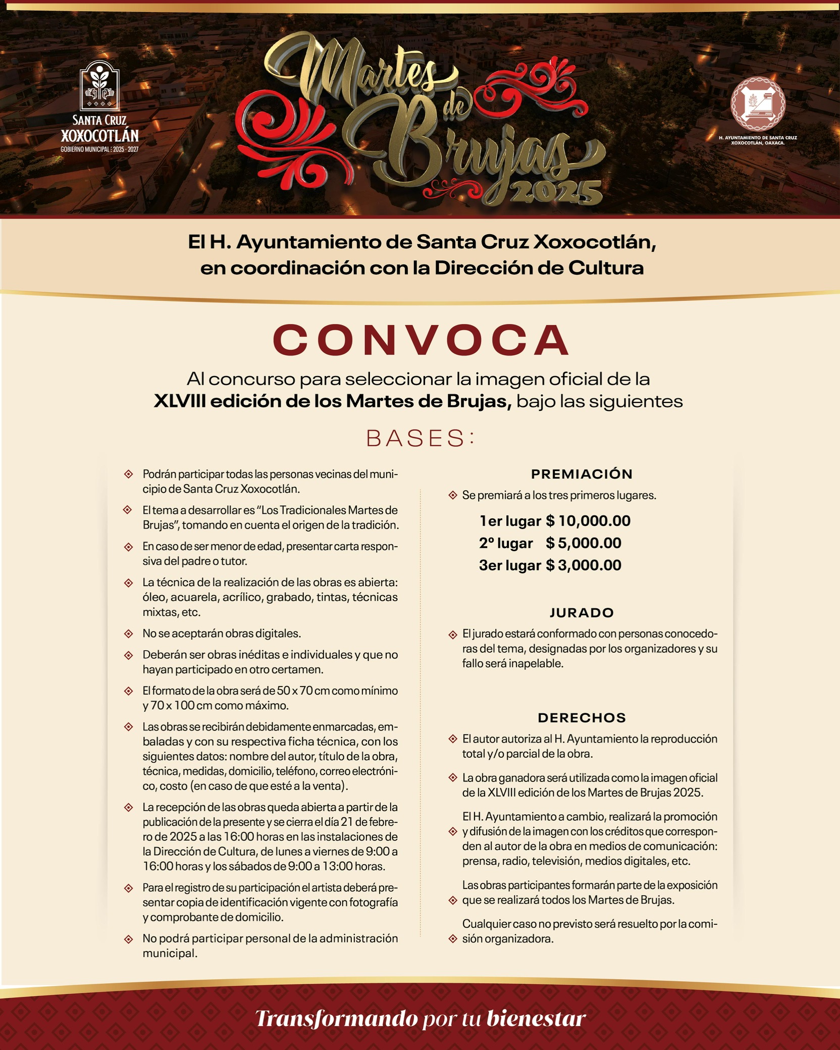Alista gobierno de Xoxocotlán cierre de convocatoria para la imagen oficial de los Martes de Brujas