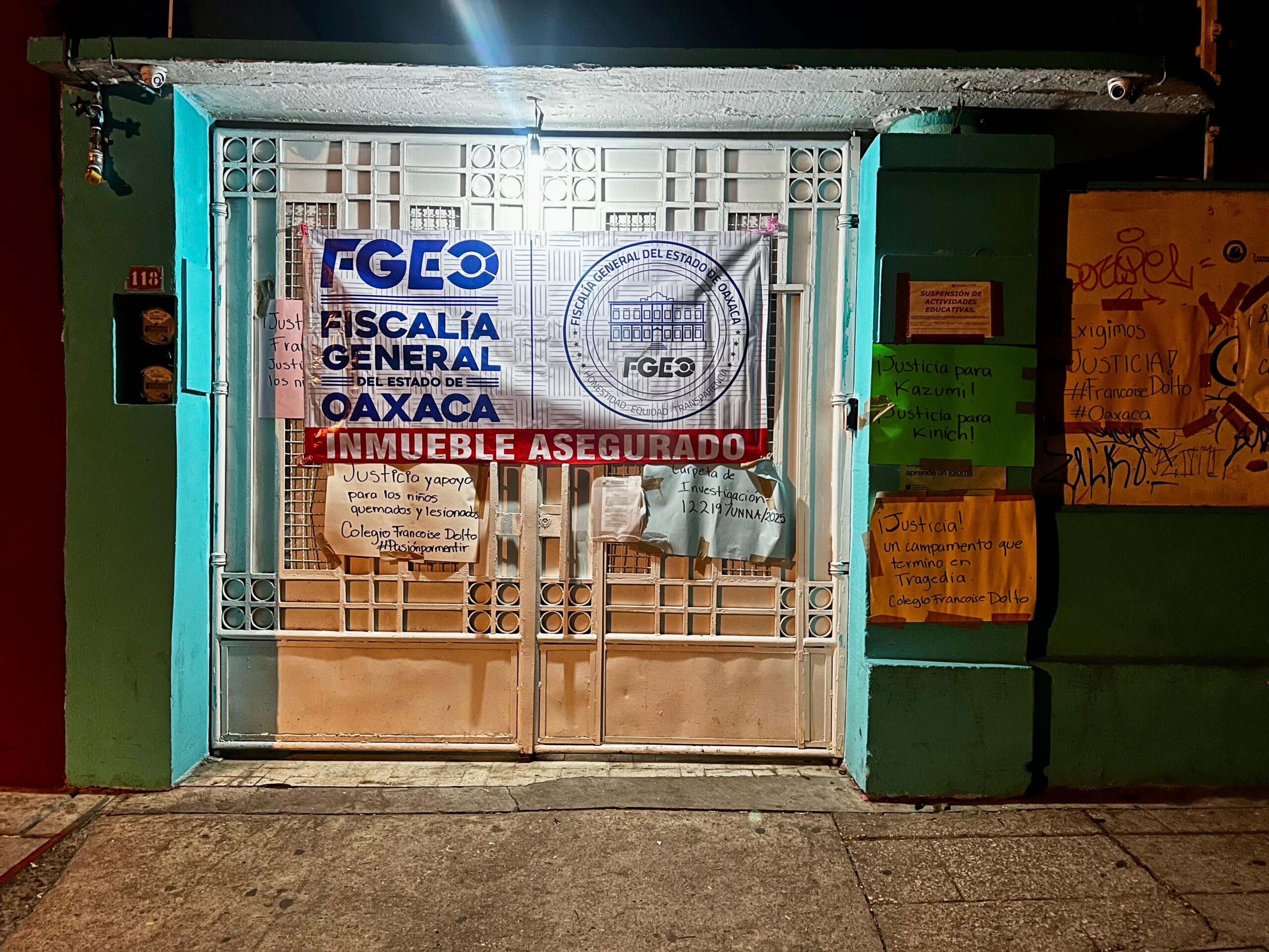 Fiscalía de Oaxaca asegura inmueble del Instituto Dolto tras quemaduras a alumnos