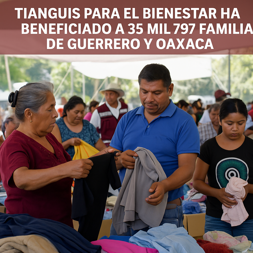 Tianguis para el Bienestar ha beneficiado a más de 35 mil familias en Guerrero y Oaxaca