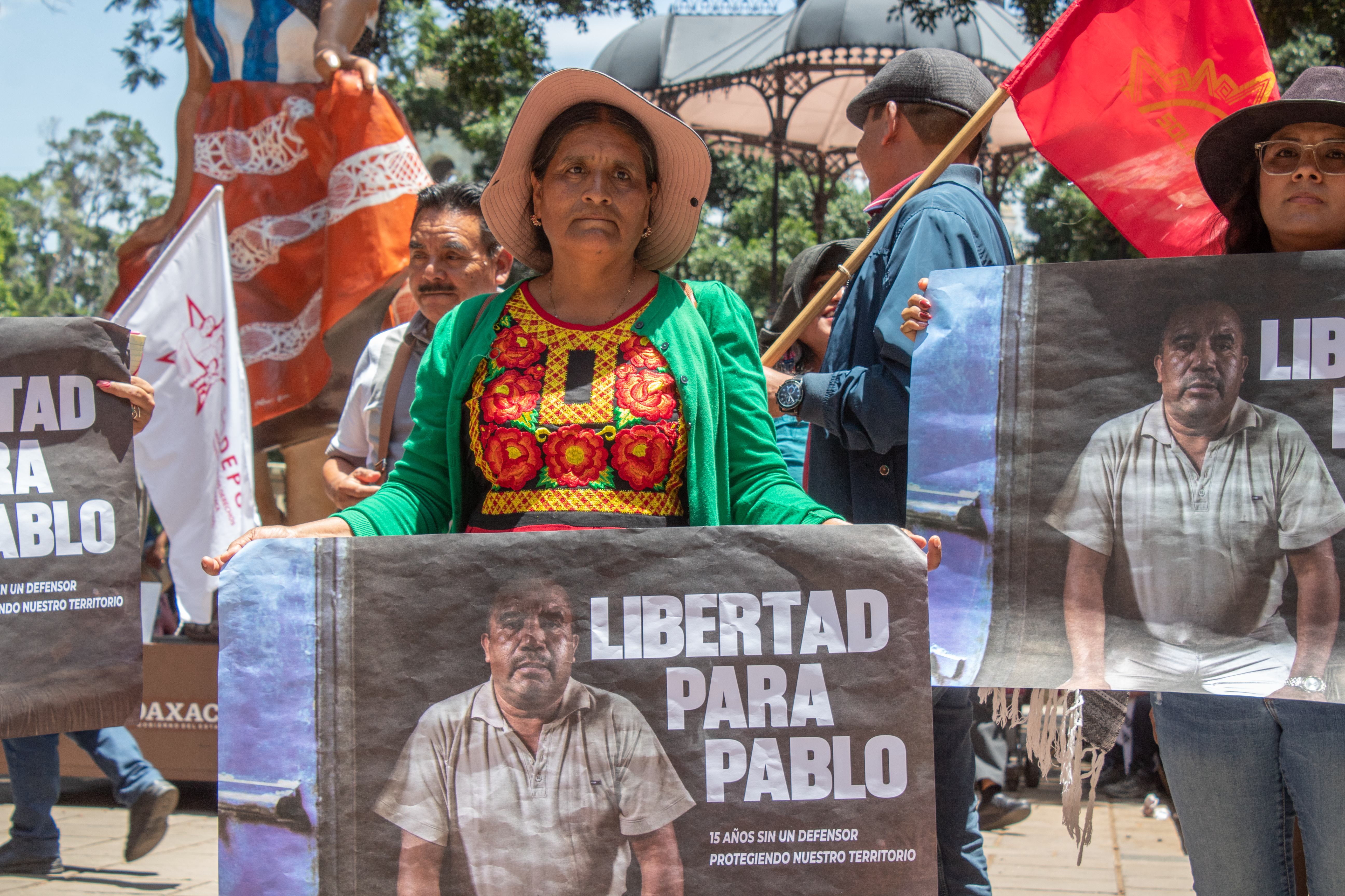 15 años después de la detención arbitraria de Pablo López Alavez el pueblo de Oaxaca marcha para exigir la liberación del defensor del bosque 