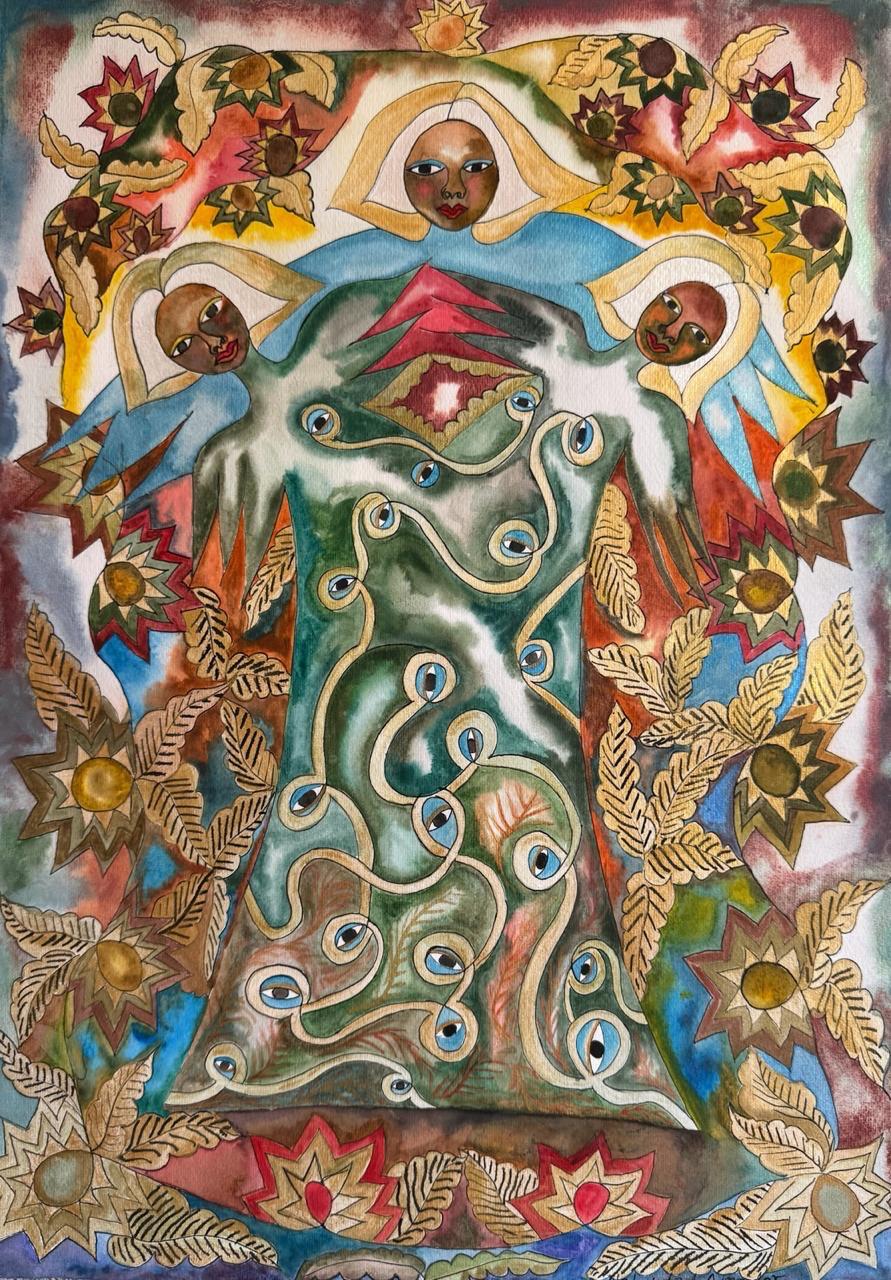 Oaxaca: De Juchitán a París, Natividad Amador expone su obra “Las tres fuerzas”