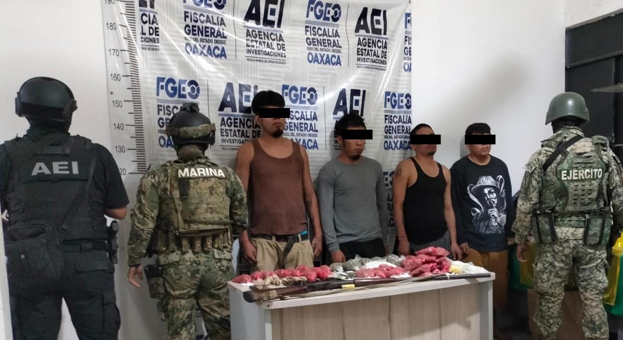 Obtiene FGEO vinculación a proceso contra cuatro detenidos por drogas durante cateo realizado en la región de la Costa