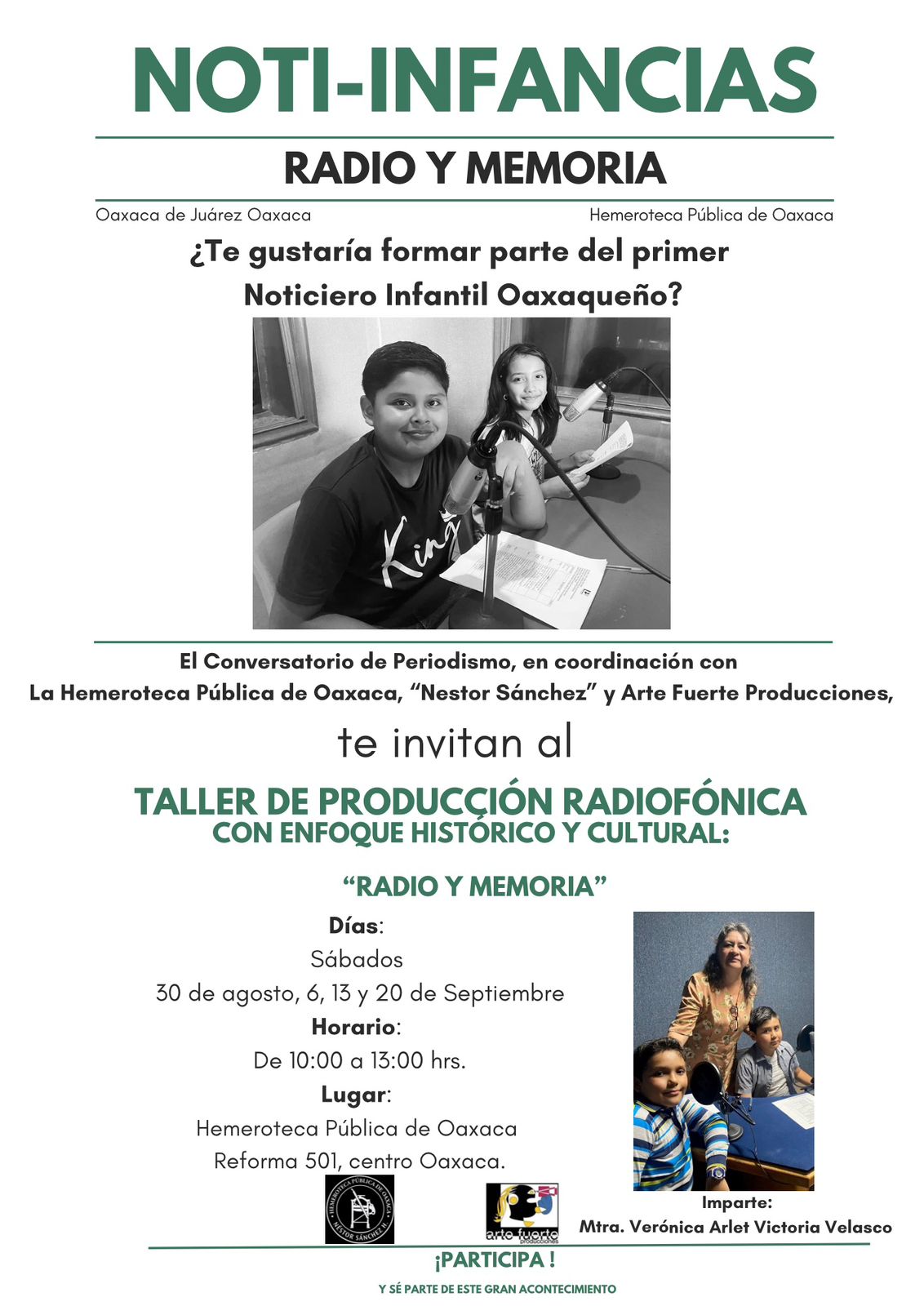 Aprenderán niñas y niños a producir un noticiario radiofónico con periódicos de la Hemeroteca de Oaxaca