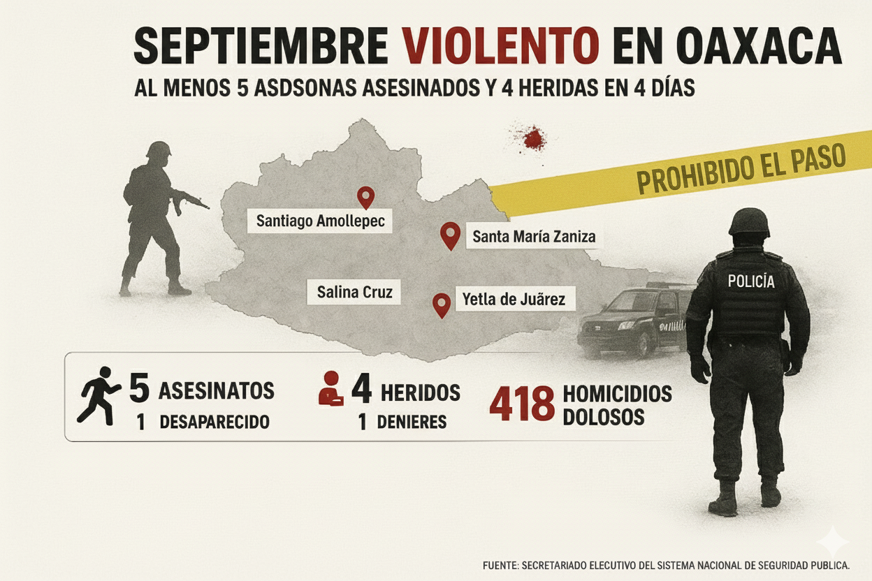 Septiembre violento en Oaxaca