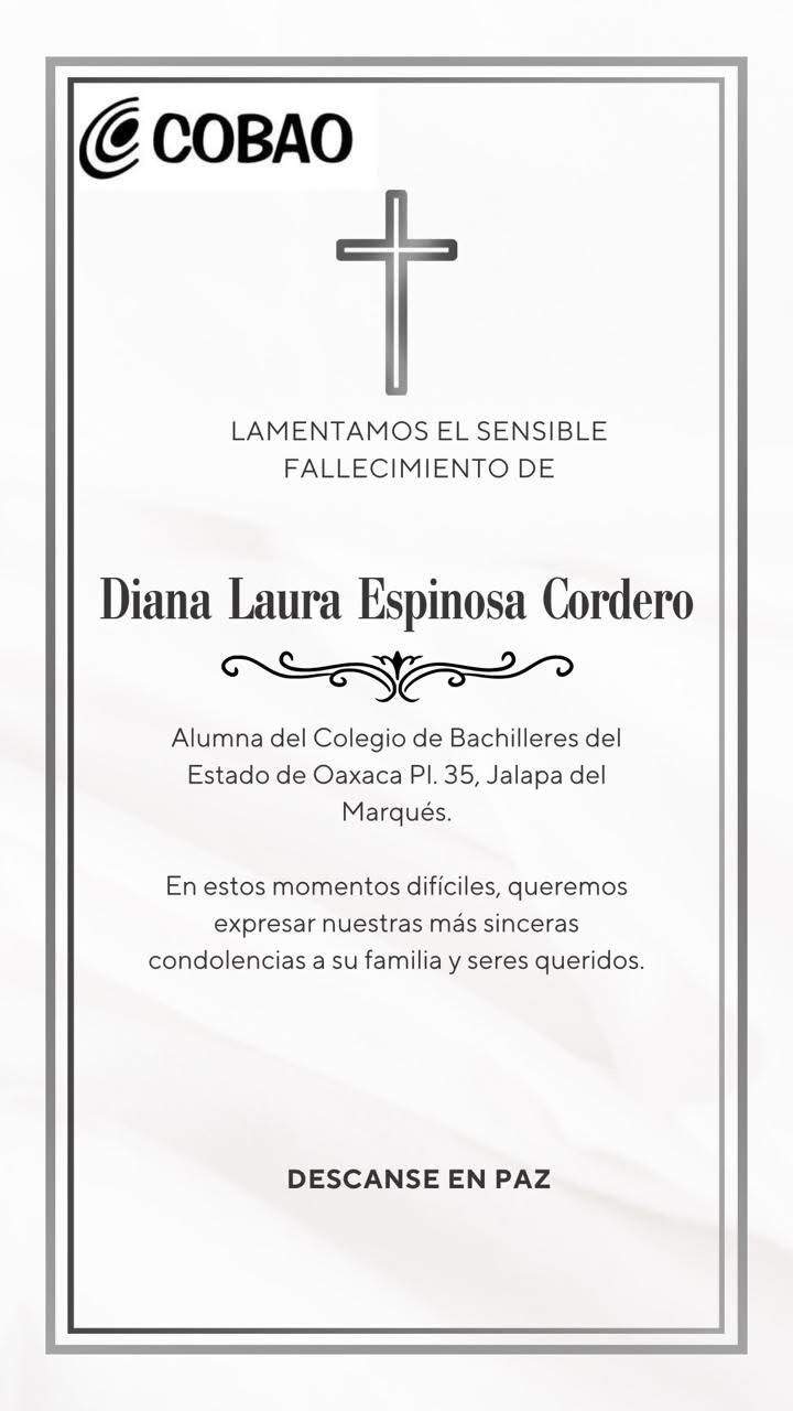 Asesinan a Diana Laura en Oaxaca; tenía 15 años y estudiaba la preparatoria
