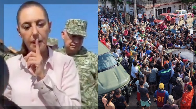 Sheinbaum enfrenta reclamos en Poza Rica por inundaciones