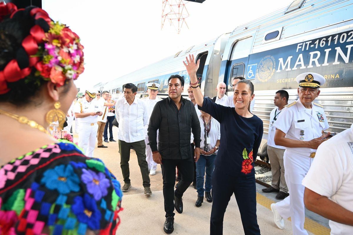 Sheinbaum inaugura primer tramo de la Línea K del Tren Interoceánico: conecta Oaxaca y Chiapas con más de 175 km de vía rehabilitada
