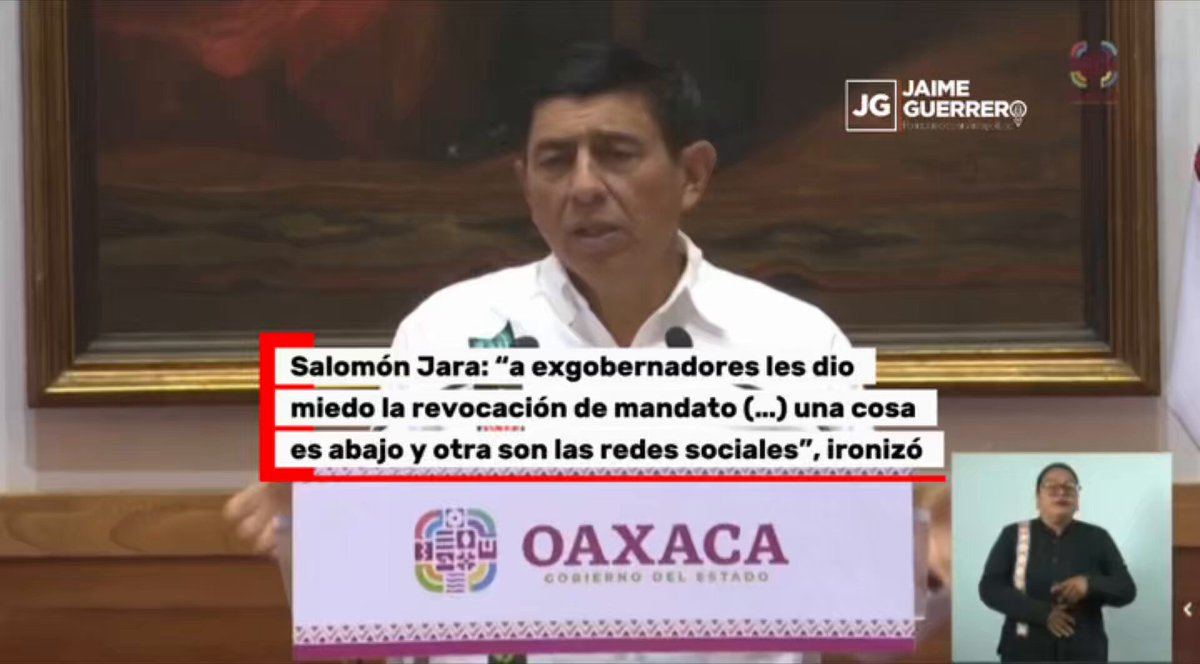 Salomón Jara: “a exgobernadores les dio miedo la revocación de mandato (…) una cosa es abajo y otra son las redes sociales”, ironizó