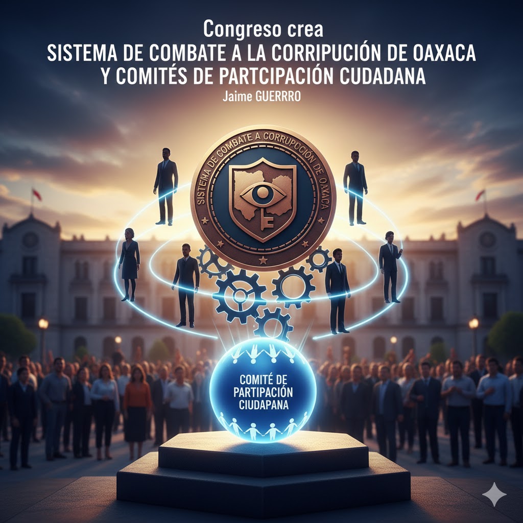 Congreso crea Sistema de Combate a la Corrupción de Oaxaca y Comités de Participación Ciudadana