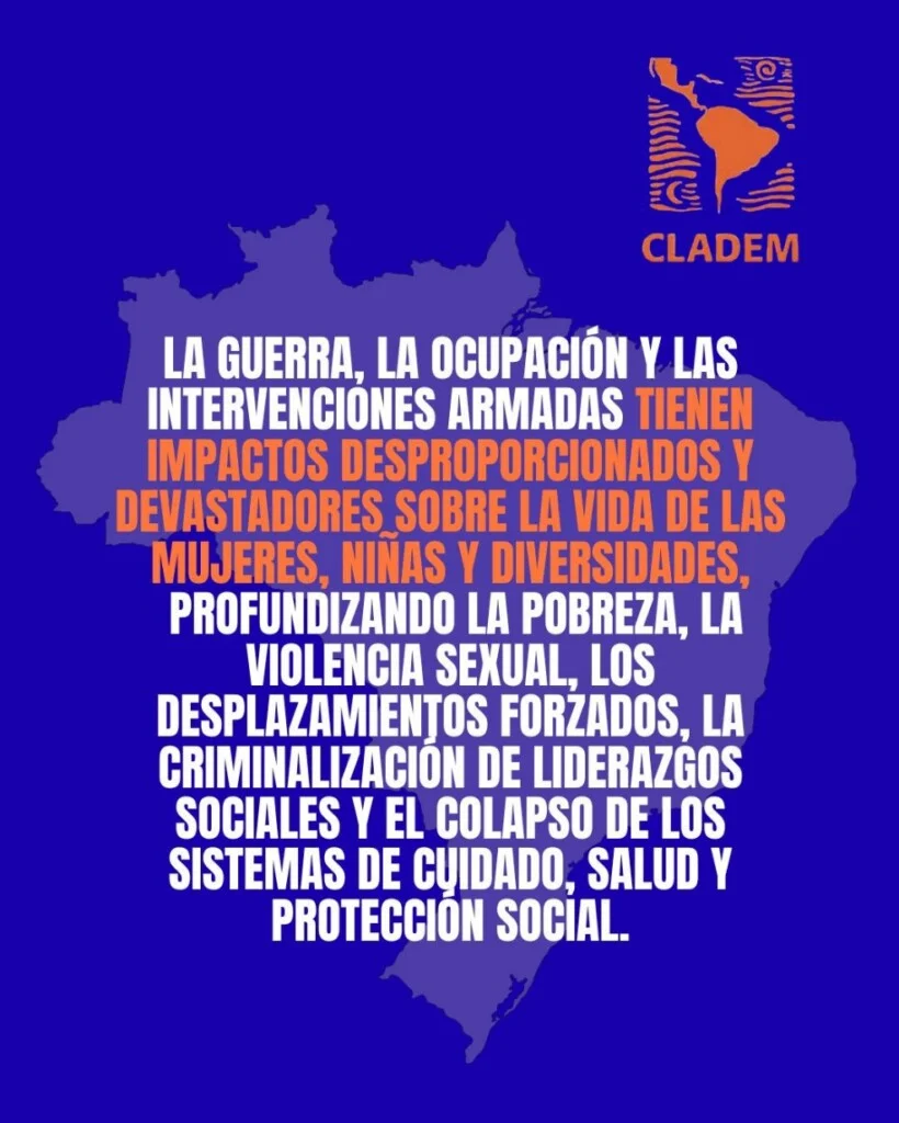 Las mujeres de América Latina y el Caribe decimos NO a la guerra