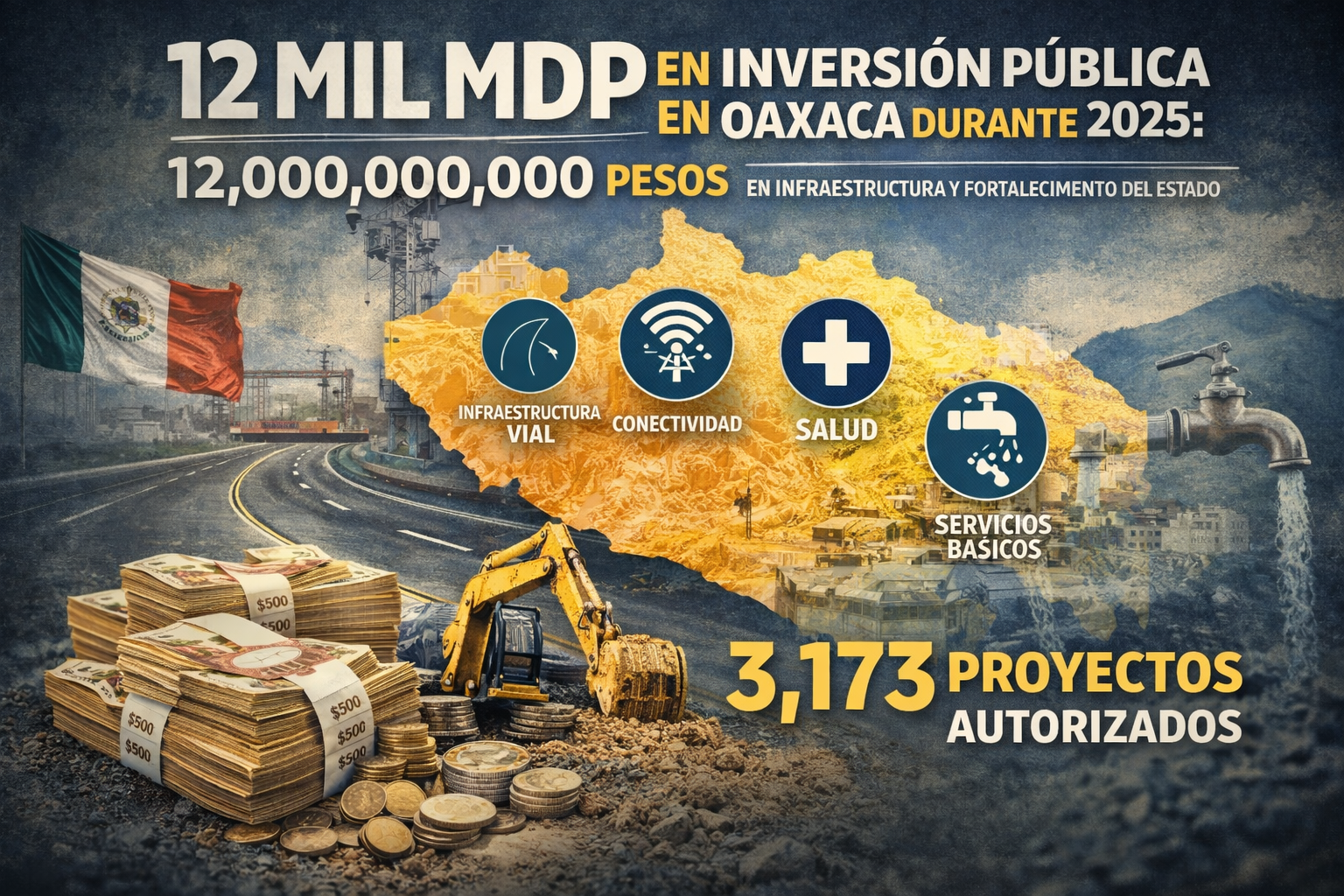 12 mil mdp en inversión pública en Oaxaca durante 2025: Finanzas