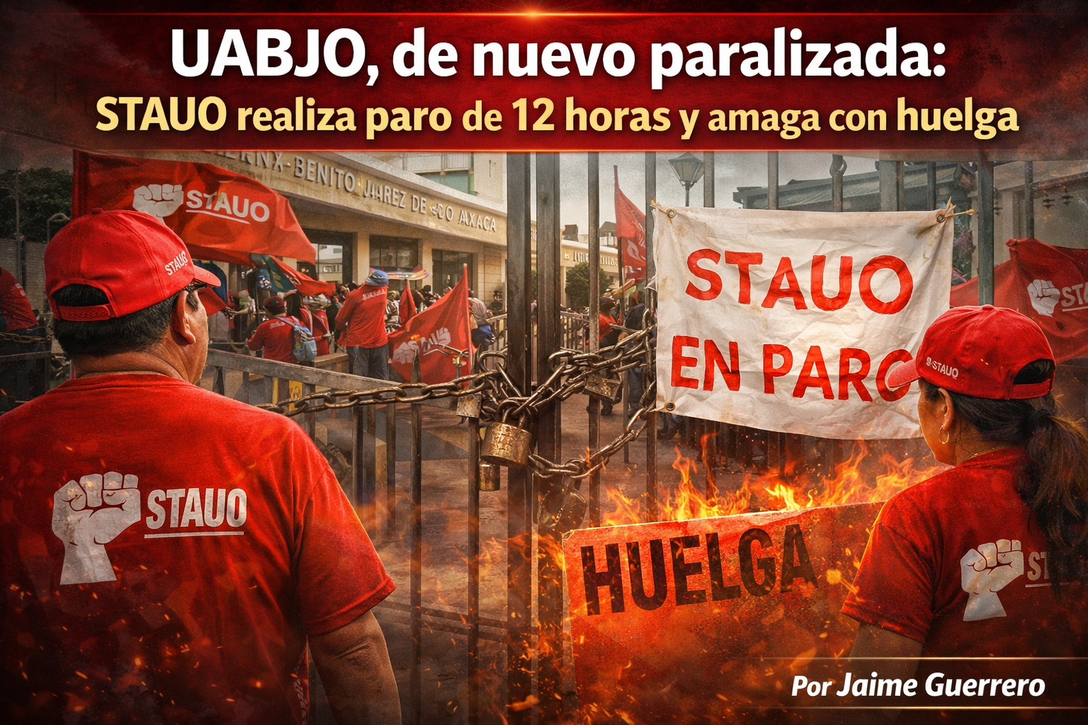 UABJO, de nuevo paralizada: STAUO realiza paro de 12 horas y amaga con huelga