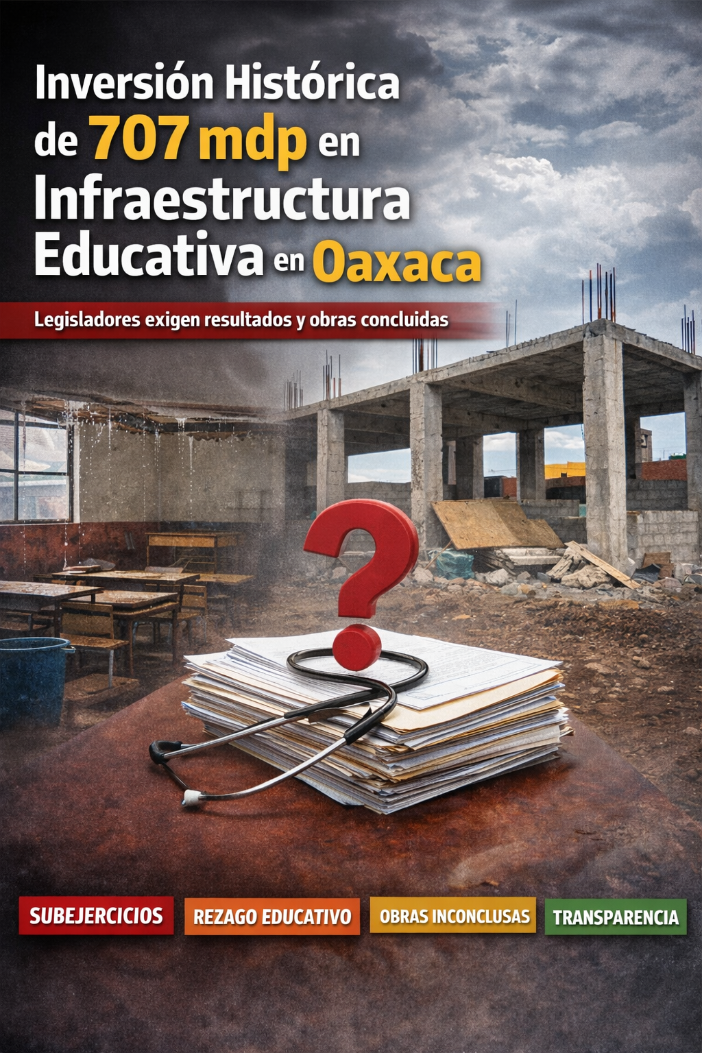 IOCIED reporta inversión histórica de 707 mdp en infraestructura educativa; diputados exigen resultados, planeación y obras concluidas