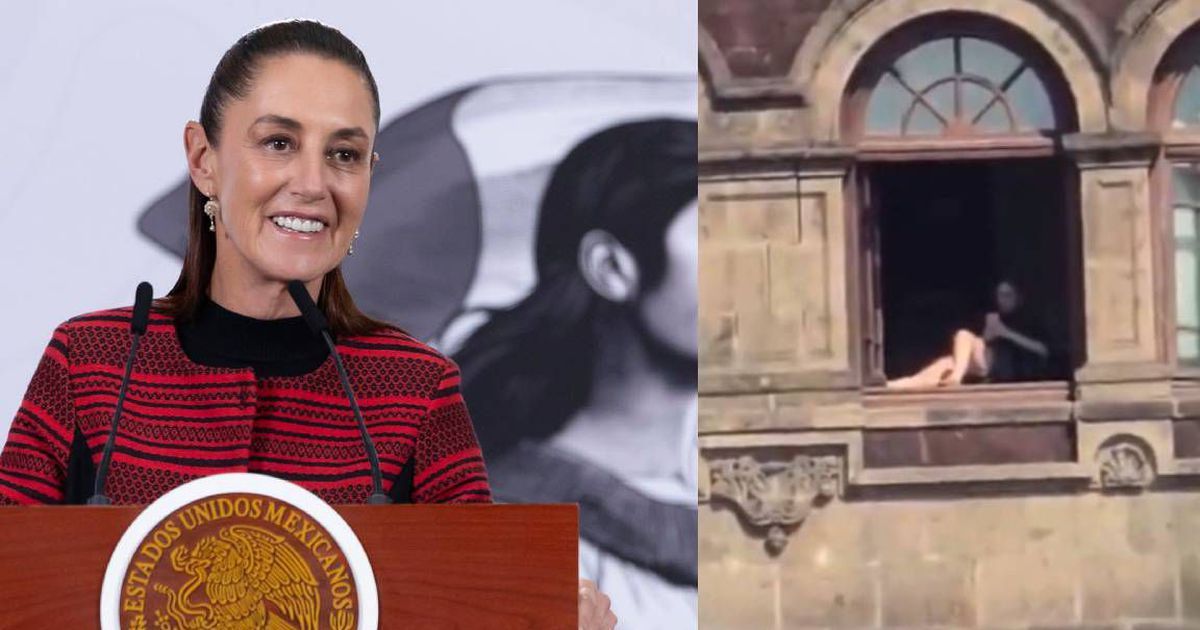 Siempre sí: Presidenta contradice al SPR: mujer sí se asoleaba en balcón de Palacio Nacional y fue sancionada