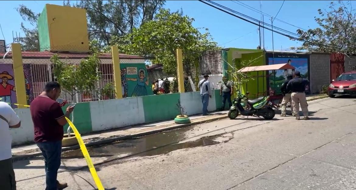 Patrullas resguardando la zona