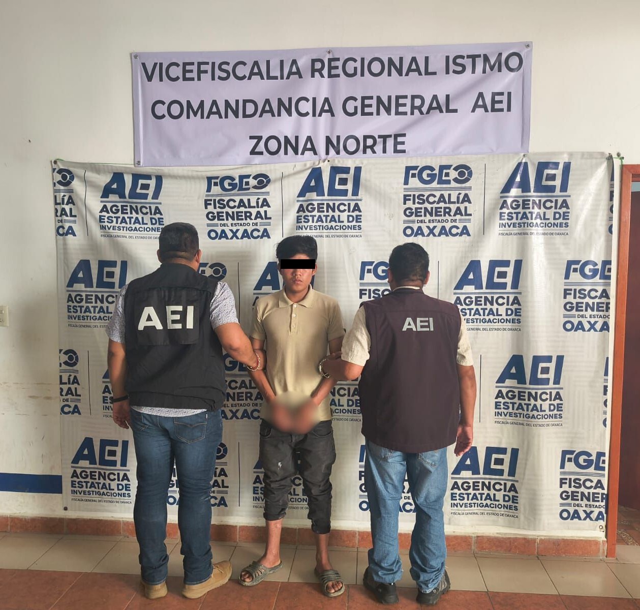 Fiscalía de Oaxaca captura a A.H.G., alias «El Tech» por homicidio con arma de fuego cometido al interior de una vivienda en el Istmo de Tehuantepec