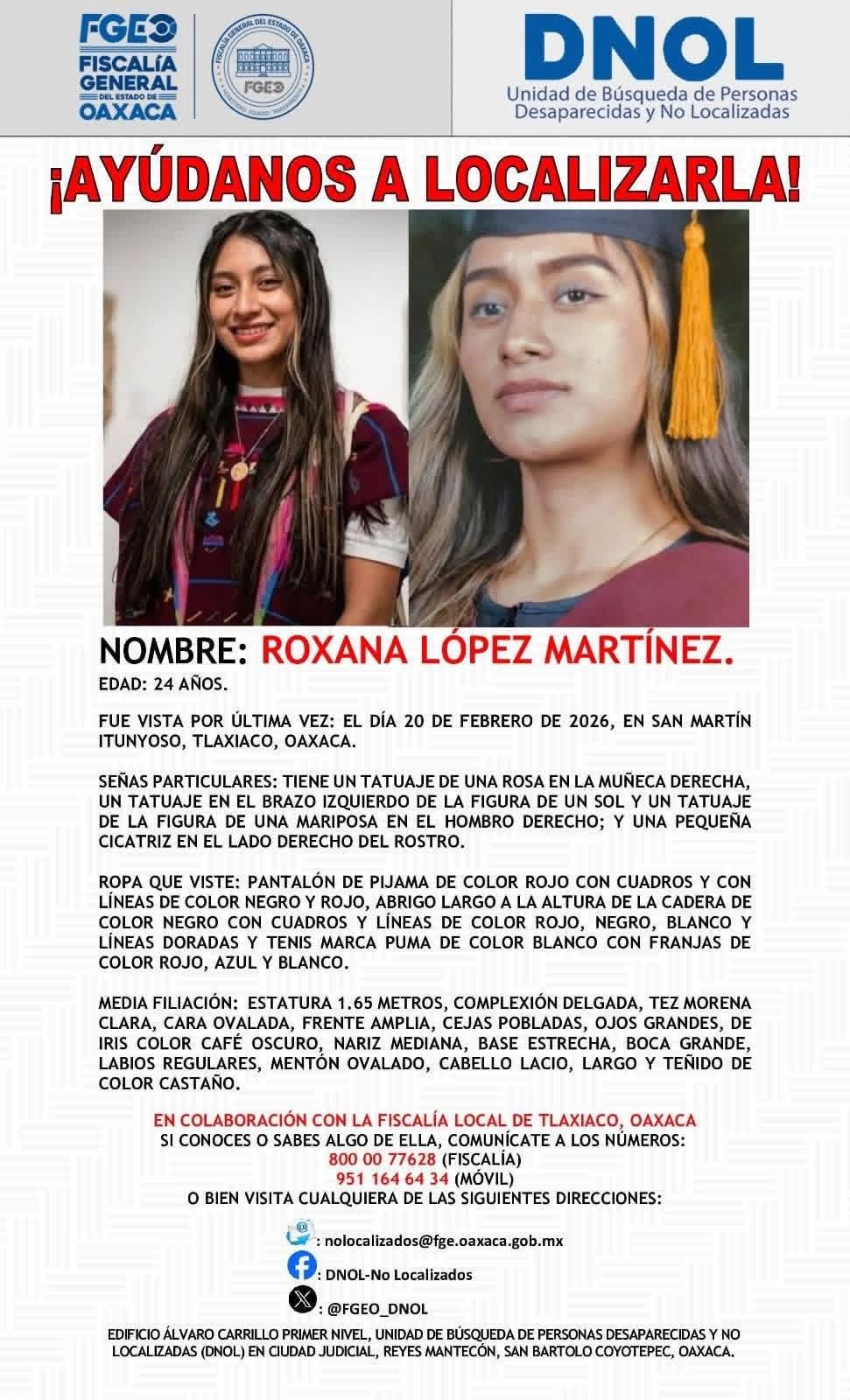Foto completa de Roxana López