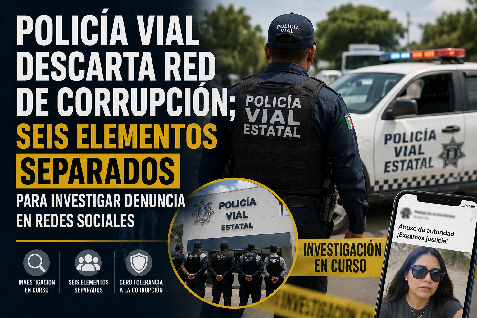 Policía Vial descarta red de corrupción; seis elementos separados para investigar denuncia en redes sociales
