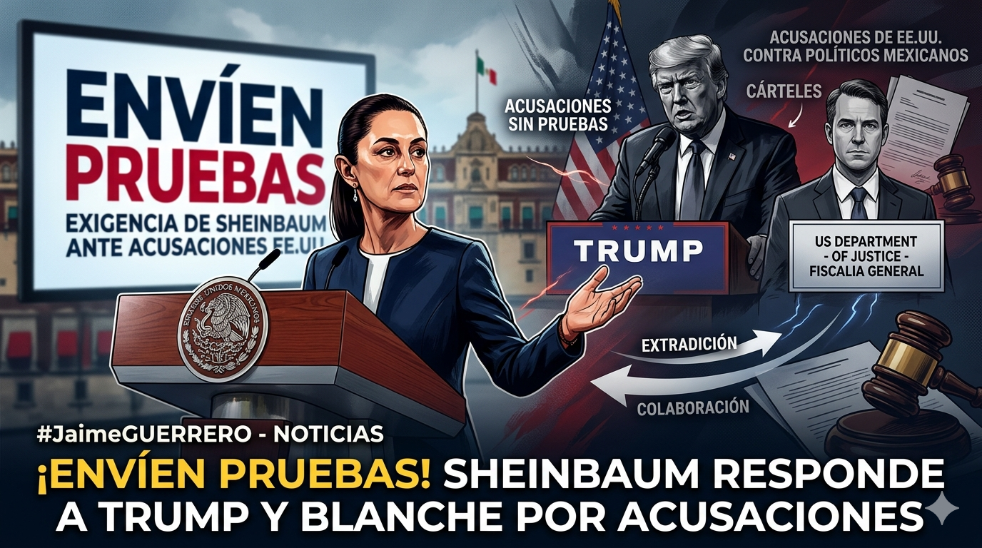 «Envíen pruebas»: Sheinbaum responde a Trump y al fiscal Blanche sobre acusaciones contra políticos mexicanos