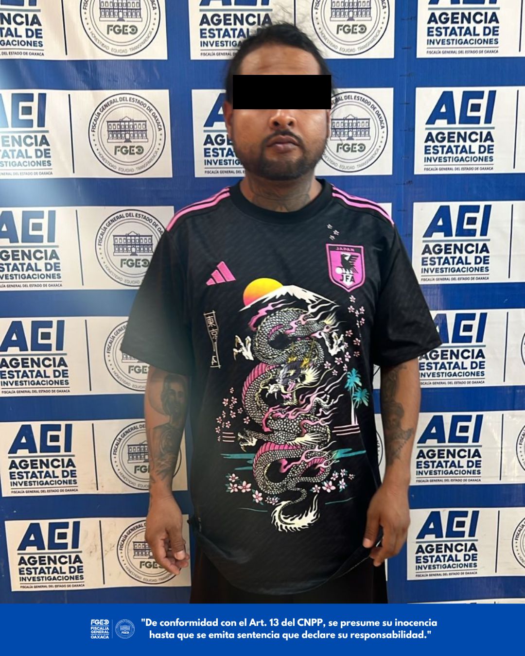Fiscalía de Oaxaca detiene a una persona probable responsable del delito de pederastia agravada cometida en la región de la Mixteca