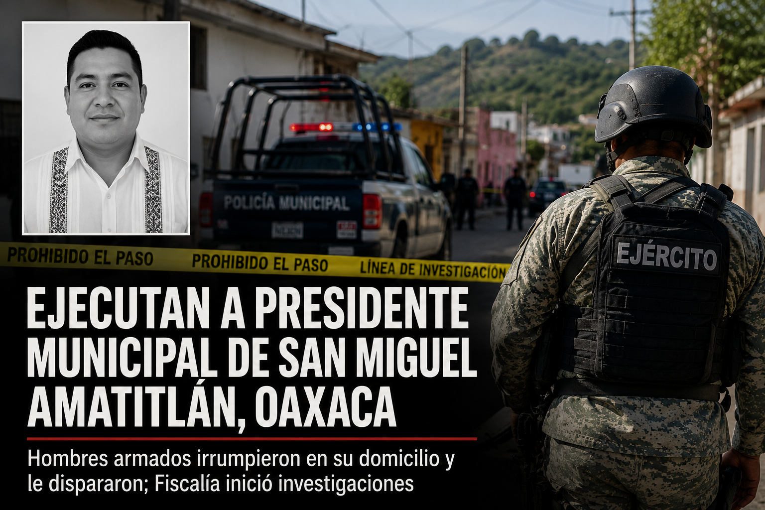 Ola de violencia alcanza a alcaldes en Oaxaca: ejecutan al presidente municipal de San Miguel Amatitlán