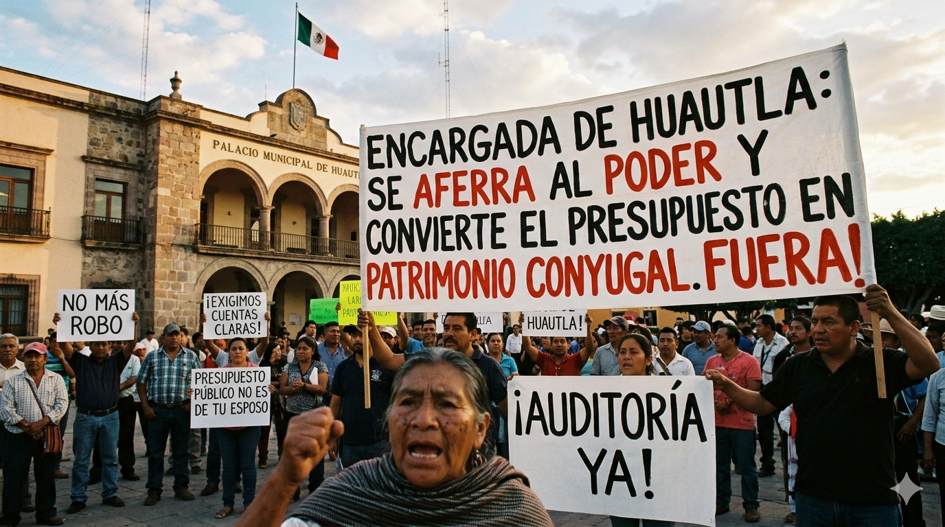 Encargada de Huautla se aferra al poder; la señalan de convertir el presupuesto municipal en patrimonio conyugal