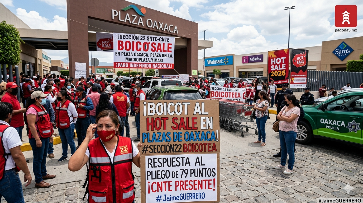 Sección 22 boicoteará el Hot Sale en plazas comerciales de la capital de Oaxaca