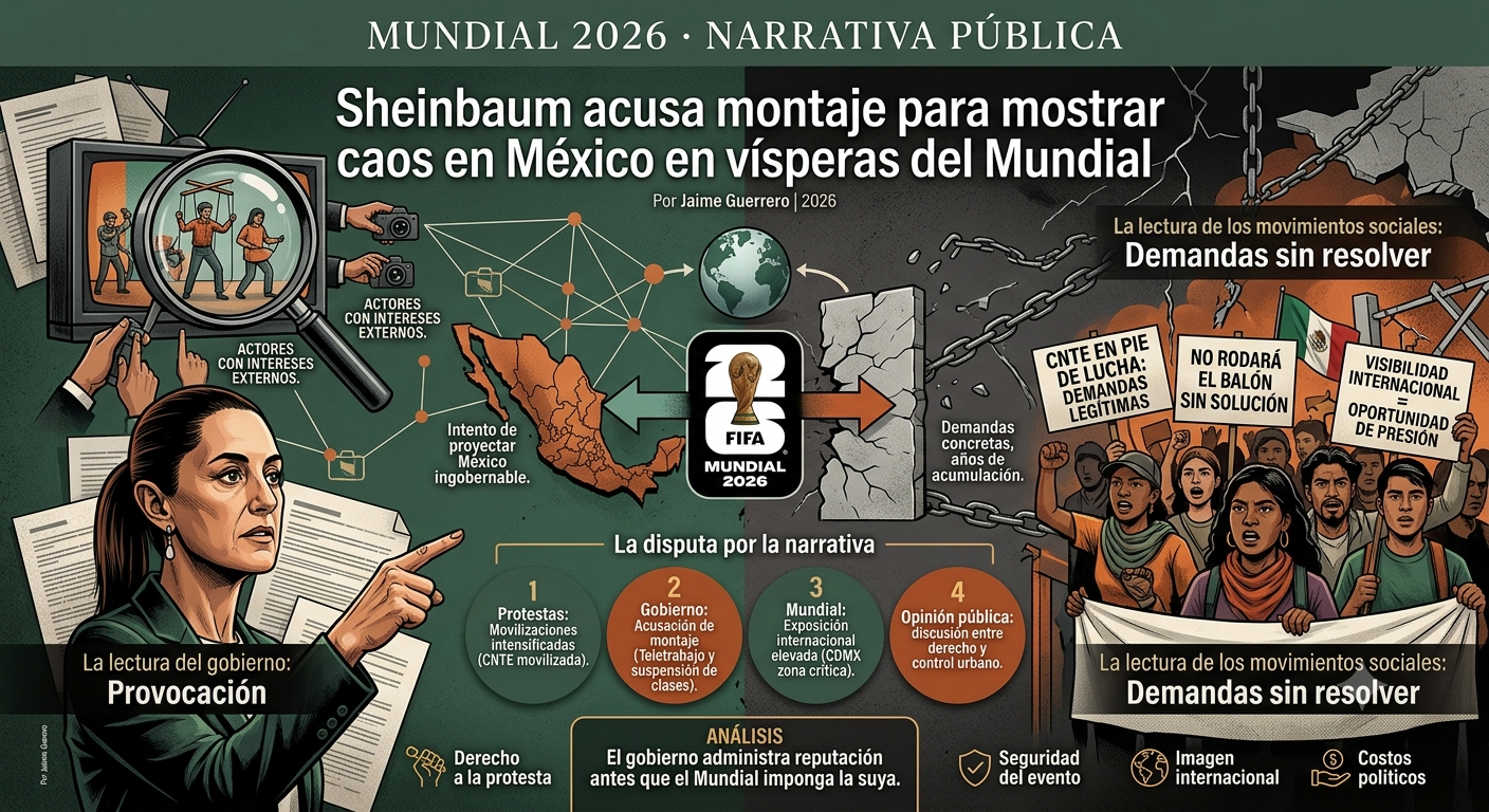 Sheinbaum acusa montaje para mostrar caos en México en vísperas del Mundial
