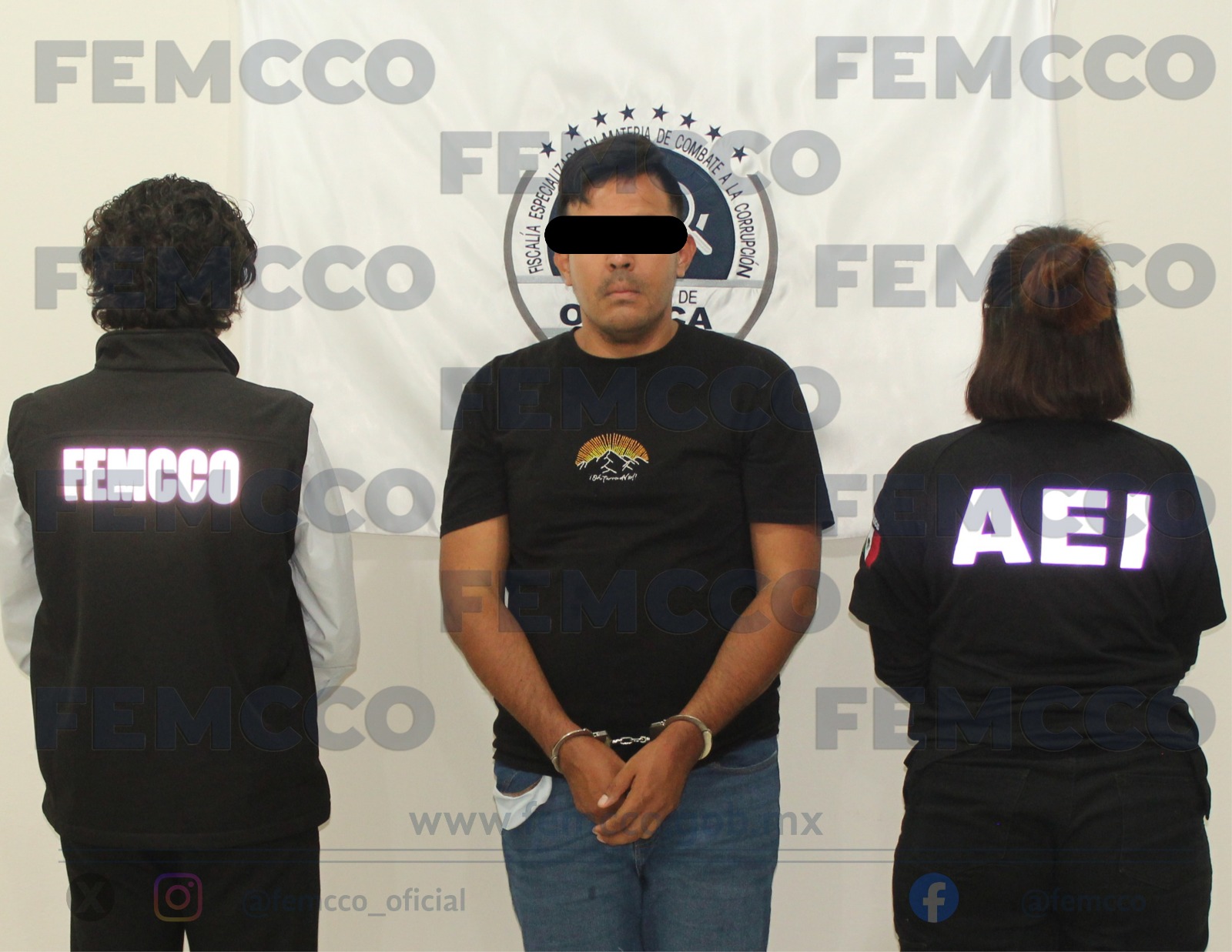 FEMCCO y FGEO ejecutan orden de aprehensión por probable delito deTráfico de Plazas y Servicios.