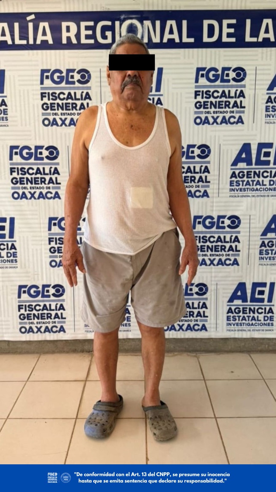 Fiscalía de Oaxaca cumplimenta orden de aprehensión por homicidio cometido en calles de Loma Bonita, Tuxtepec