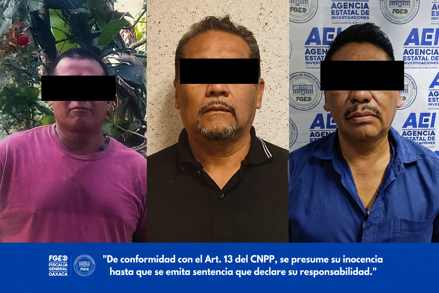 Logra FGEO vinculación a proceso contra cuatro probables responsables de violación, abuso sexual y pederastia ocurrida en zona Metropolitana de Oaxaca