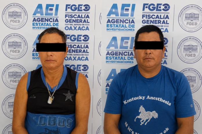 Detiene Fiscalía de Oaxaca a dos probables responsables de homicidio y lesiones calificados cometidos en la San Sebastián Coatlán