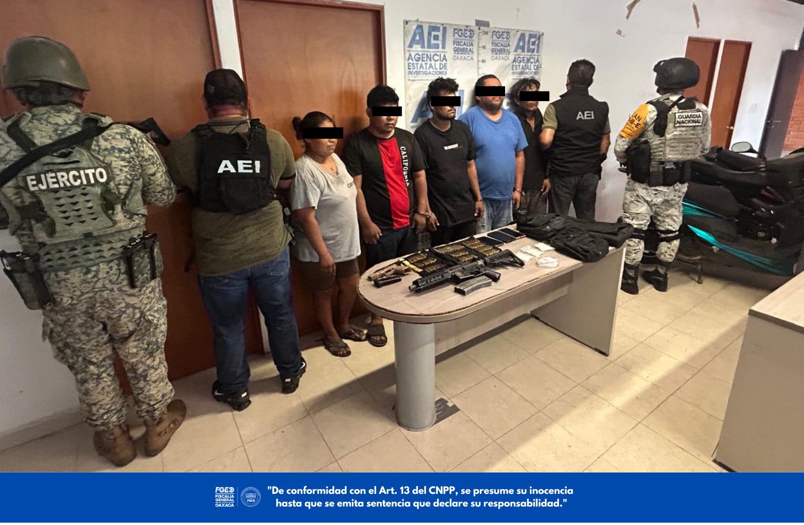 Desarticula FGEO banda dedicada al secuestro y extorsión en el Istmo de Tehuantepec; hay cinco detenidos
