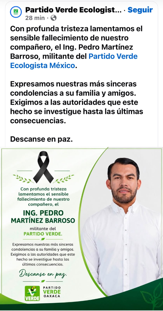 Comunicado del Partido Verde Ecologista de México
