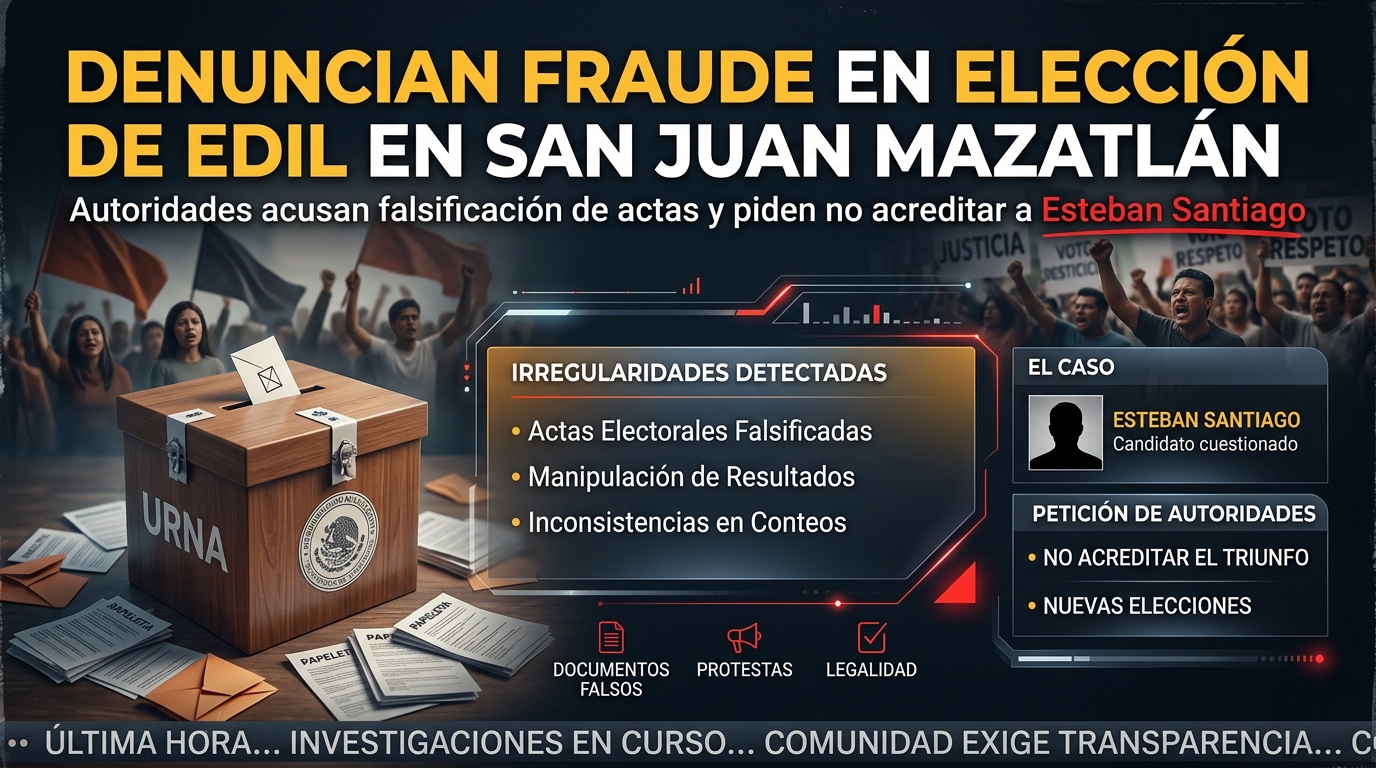 Comunidades de San Juan Mazatlán denuncian falsificación de actas