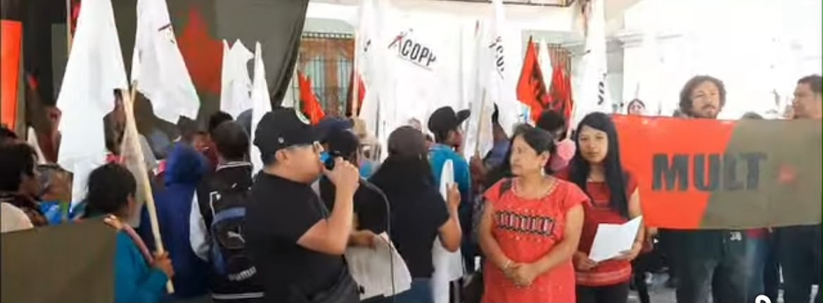 Mitin del MULT en Oaxaca para exigir justicia por mujeres triquis