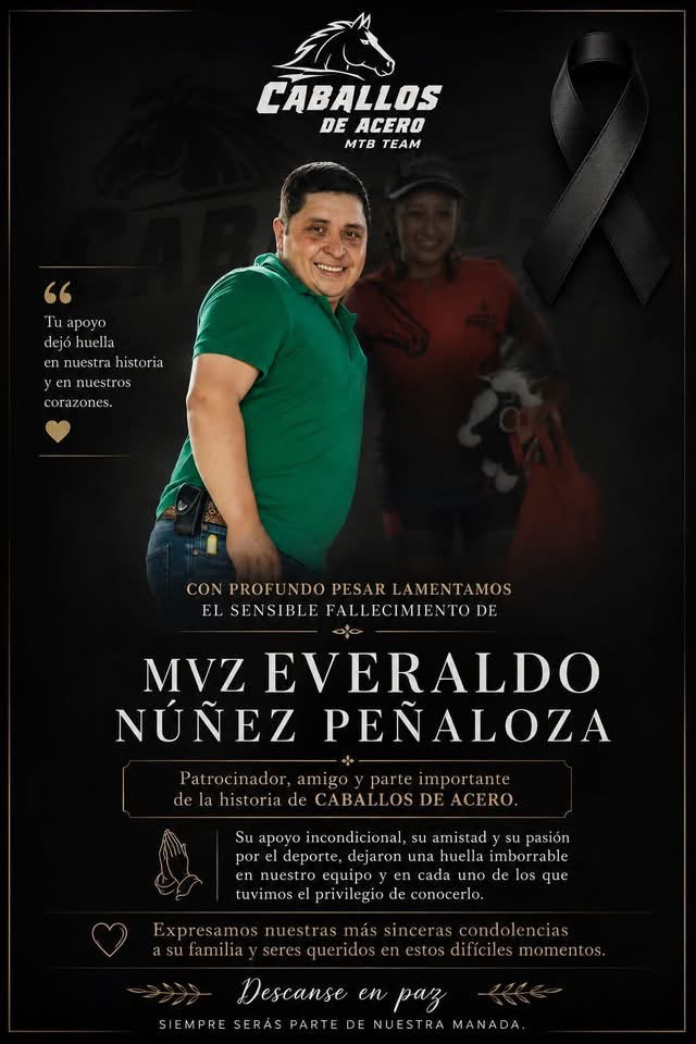 Esquela de duelo por el fallecimiento del veterinario Everardo Núñez