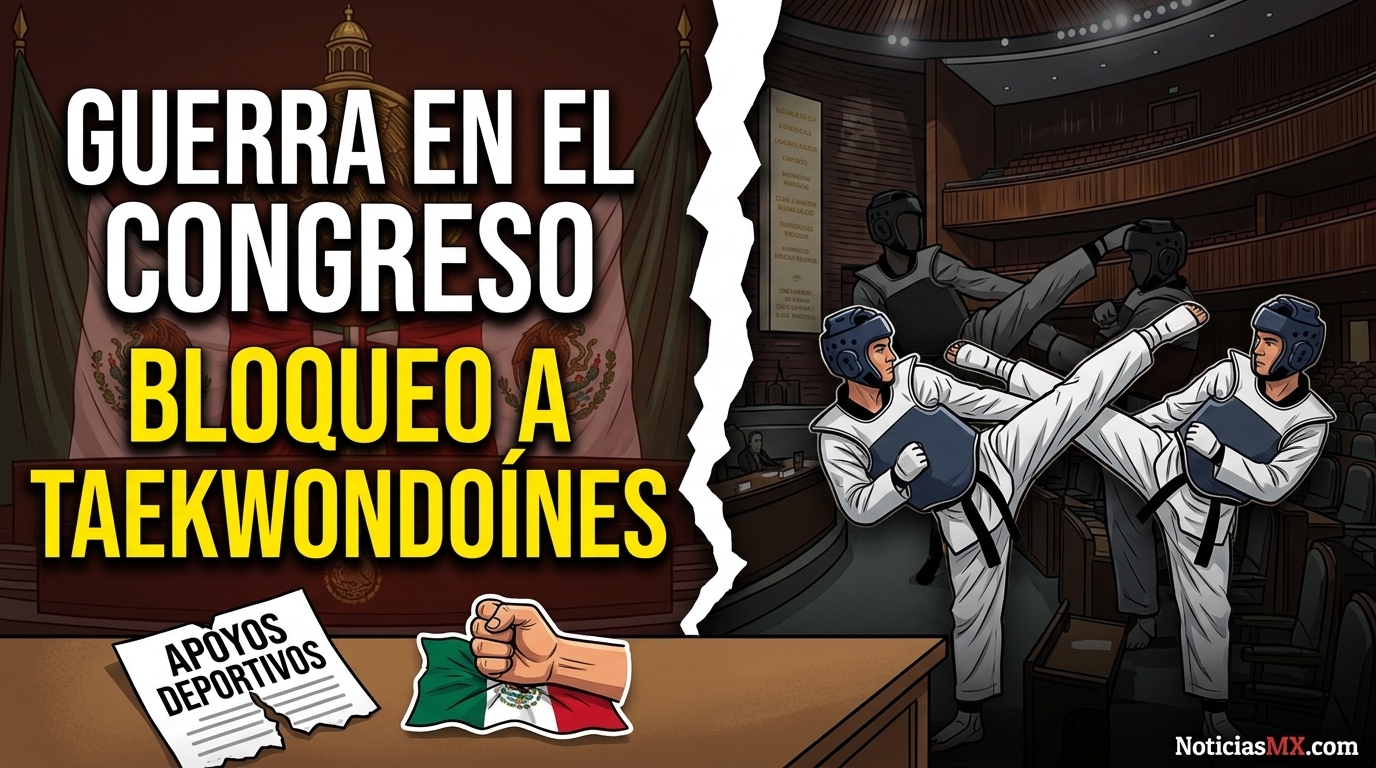Guerra en el Congreso por bloqueo a taekwondoínes oaxaqueños; exhiben omisión de diputada de MC